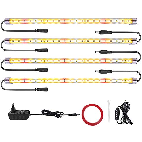 LED Pflanzenlampe 2/3 Kopf Voll Spektrum Dimmbar Pflanzenleuchte mit Timer T8L8 